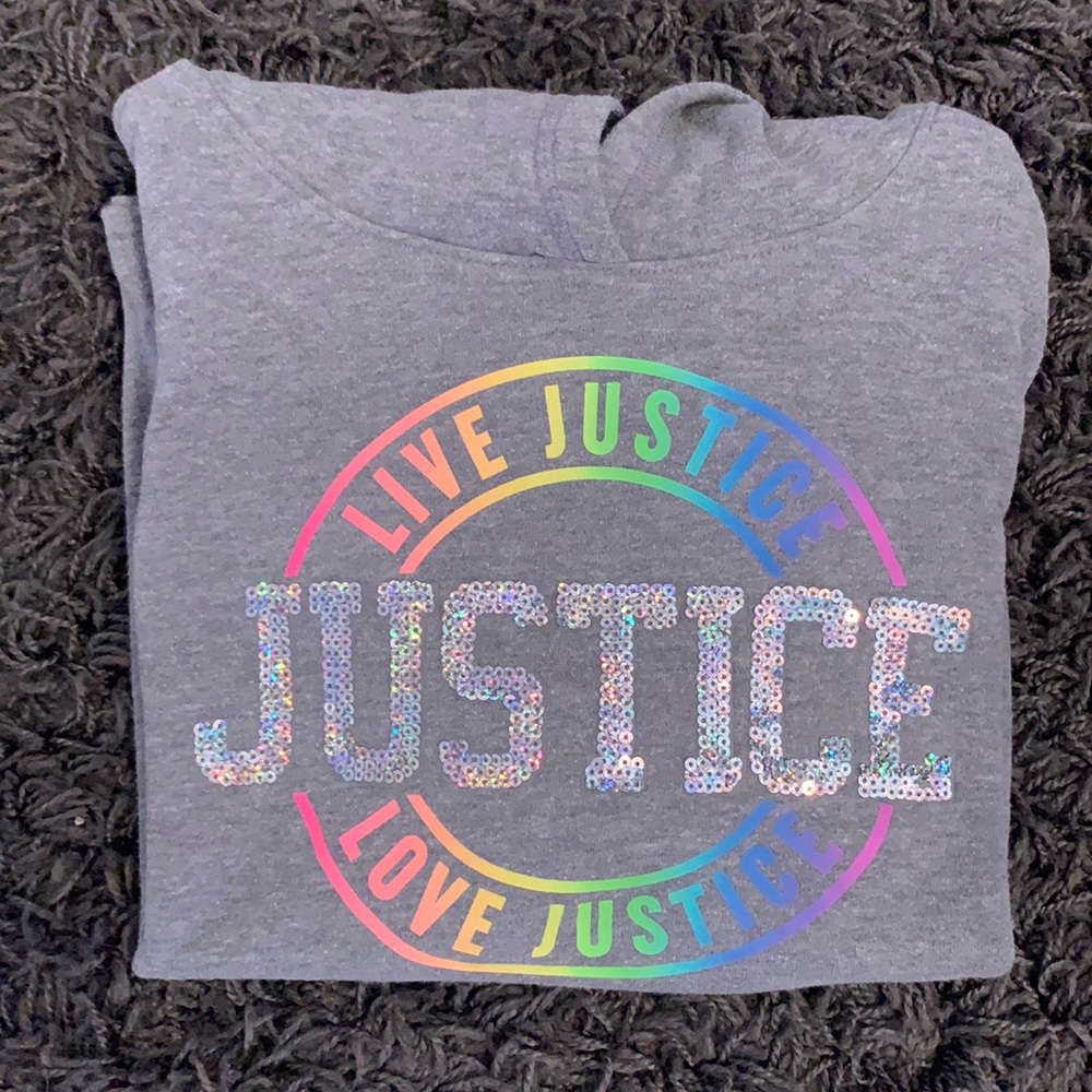 Justice Sweatshirt hoodie With sequins